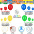 81 Pieces Color Building Block Party Decoration Set Building Block Balloon Arch and Background Kit Child Building Block Balloon Garland Photo Props