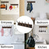 2 Packs Coat Hooks Wall Mounted, BEIUTAO Wooden Board Coat Rack with 5 Vintage Black Wall Hooks, Hat Hooks Heavy Duty, Can Hang Coats, Hats, Towels, Wallets, Keys, Scarves,ect.