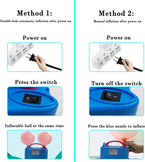 Gifts2U Electric Balloons Pump with Balloons and Rose Gold Pennant Balloon Pump Kit Portable Dual Nozzle Decorating Strip Kit, Metal Balloon Glue Balloon Tying Tool 110V 600W for Party Decoration