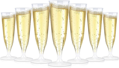 30 Pack 6.5 Oz Champagne Flutes Disposable,Plastic Champagne Flutes,Mimosa Bar Glasses?Transparent plastic champagne glass (30 Pack-2)