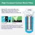 iSpring FC15 FC15-10 CTO Carbon Block Filter Cartridge, 10" x 2-1/2", 5 Microns, 1 Count (Pack of 1), White