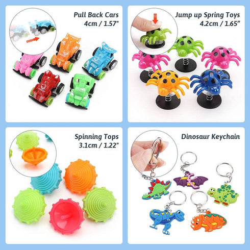 nicknack Pinata Filler Toys 100pcs Party Favor Assortment for Kids Birthday Prizes Box Toy for Classroom Rewards,Treasure Box Prizes,Carnival Prizes