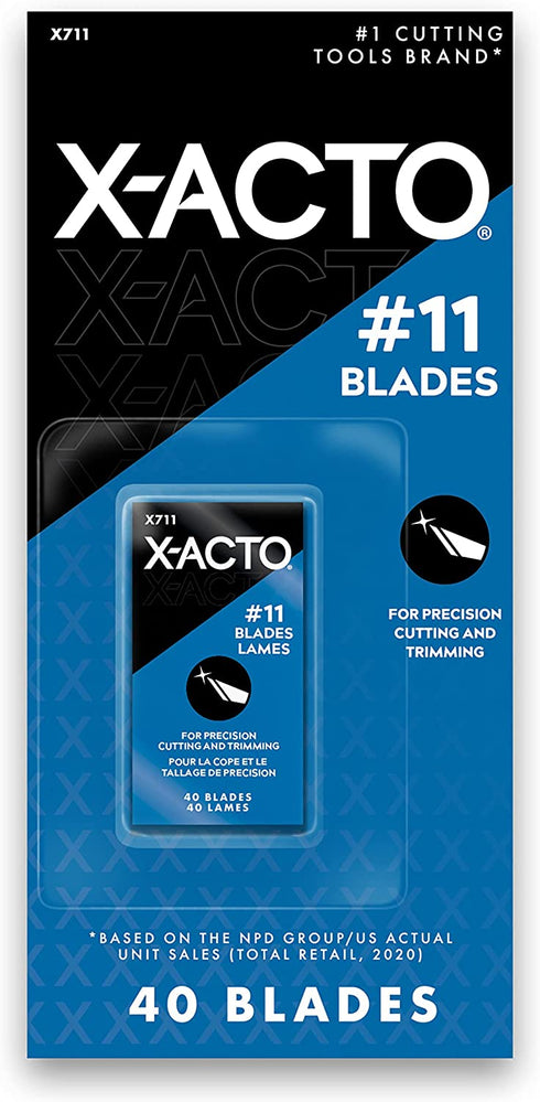 X-ACTO #11 Classic Fine Point Replacement Blades, Pack of 40 (X711)