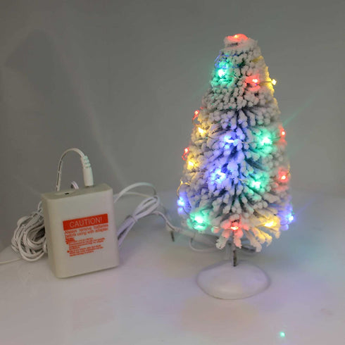 Department 56 Accessories for Village Collections Snow Laden Sisal Tree Lit Figurine, 8.25 Inch, Multicolor