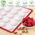 Silicone Baking Mat Macaron Baking Kit, Macaroon Baking Mat Set of 2 Half Sheet Nonstick Baking Mats, 6 Piping Tip, 2 Piping Bag and 2 Tie - Reusable Nonstick Liners for Baking Pans(16.5"x11.6")