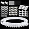 Ceiling Curtain Track, Curved Curtain Track Ceiling Mount Flexible Ceiling Track with Curtain Track System, Alloy Plastic Ceiling Track Room Divider For Bay Window Bunk Bed RV Curtain (3Meters White)