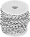 Emoshayoga Pearl Bead Roll, Garland Decoration Artificial Pearls Beads Garland Gold Beads Roll for Christmas Wedding DIY Decoration Holiday Party Supplies 8mm 10m/ 32.8ft(Silver)