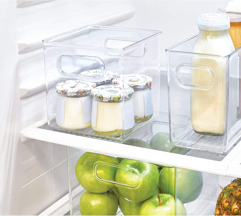 iDesign BPA-Free Plastic Deep Kitchen Storage Bin with Handles, Small