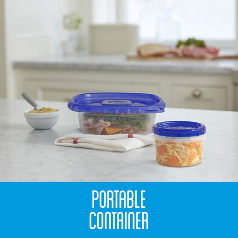 Ziploc Food Storage Meal Prep Containers Reusable for Kitchen Organization, Smart Snap Technology, Dishwasher Safe, Variety Pack, 20 Count