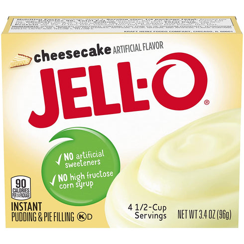 Jell-O Cheesecake Flavored Instant Pudding & Pie Filling, 3.4 oz Boxes (3 Pack)