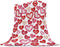 Gogobebe Flannel Fleece Throw Blanket for Sofa Couch Bed Valentine's Day Red and Pink Love Heart Soft Cozy Lightweight Blanket for Adults/Kids 39x49inch