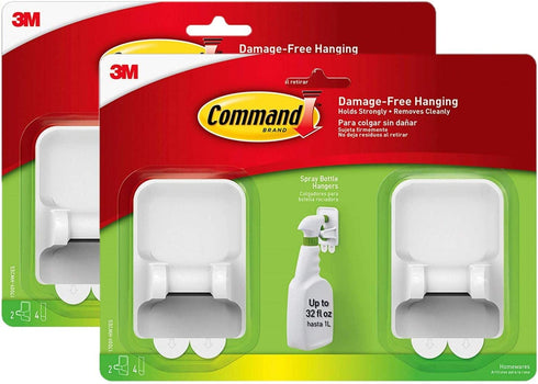 Command Spray Bottle Hangers Value Pack, 2-Hangers, 4-Large Strips (17009-HW2ES) (2)