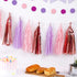 Birthday Party Decorations, Birthday Party Supplies for Girls Decors Kit Pom Pom Lanterns Paper Garland Happy Birthday Banner