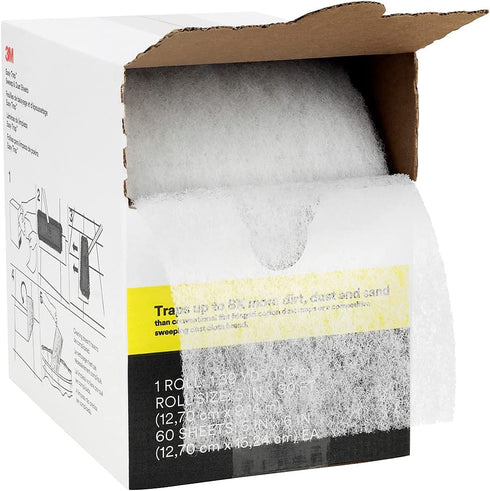 3M 59032W Easy Trap Duster, 5-Inch X 30Ft, White, 60 Sheets/Box