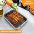 EaZy MealZ Bacon Rack & Tray Set | Specialty Tray and Grease Catcher | Even Cooking | Non-Stick | Healthy Cooking | Quality Material | Customized Cooking Experience (Medium, Gray)