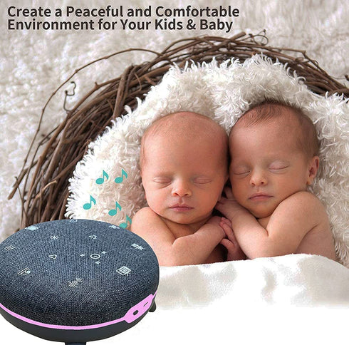 TIMIX White Noise Machine with Bluetooth Speaker 5.0 | Rechargeable Sound Machine for Sleeping Adults Baby | Night Light | Auto-Off Timer | Natural Sound for Home Outdoors Travel