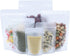 100 Pack 3.5x5.1 inch Resealable Stand Up Bags Matte Clear Zipper Lock Heat Seal Pouch with Tear Notch for Zip Food Storage Lock Packing