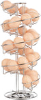 Toplife Spiral Design Stainless Steel Egg Skelter Dispenser Rack,Storage Display Rack,Silver