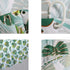 Ufaitheart 42 x 65 Inch Short Shower Curtain Fabric Bathroom Shower Curtain Sets Tropical Leaf Design, Green and OrangeRed