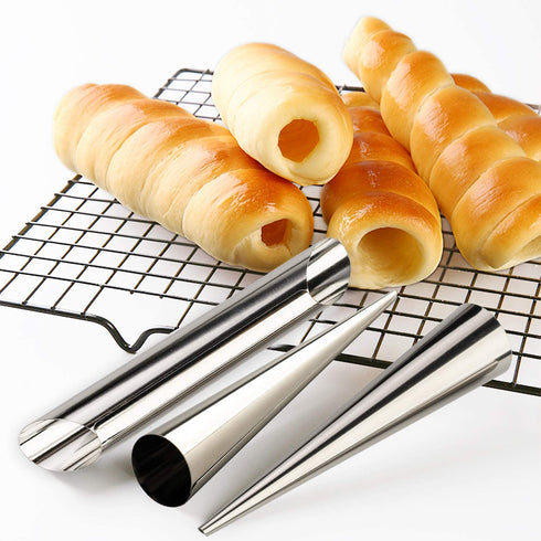 Cream Horn Molds Stainless Steel Cone Tubular Shaped Mold for Cannoli Tubes Croissant (cream cone)