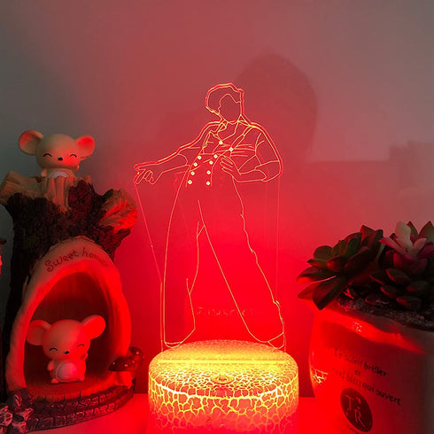 3D Anime Lamp,Harry & Styles Night Light with Touch Sensor,Gifts for Kids,Boys Girls,Color Changing LED, Bedroom, One&Direction Merch March Vinyl Anime Lamp, Cardboard Cutout