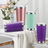 Umite Chef 20oz Tumbler Double Wall Stainless Steel Vacuum Insulated Travel Mug with Lid, Insulated Coffee Cup, 2 Straws, for Home, Outdoor, Office, School, Ice Drink, Hot Beverage ?20 oz, Purple)