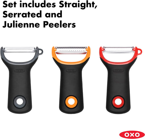OXO Good Grips 3 Piece Assorted Prep Y-Peeler Set