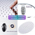 Welan Rain Shower Head Round 8 Inch Shower Heads High Pressure Angle Adjustable, Stainless Steel Waterfall Shower Heads Rainfall, Ultra-thin Design and Pressure Boosting Large Showerheads