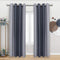 FLOWEROOM Color Block Blackout Curtains for Bedroom, 52 x 72 Inch Long, Grey and Silvery Grey Thermal Insulated and Sun Light Blocking Gradient Curtain, Grommet Window Curtains, Set of 2 Panels