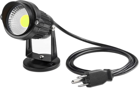 Lemonbest LED Landscape Up Down Light 5W White LED Decorative Spotlight Lamp 110V with Plug for Indoor Outdoor Yard Step Wall Lighting (Cool White) ?NO Spike )