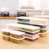 JCXivan Produce Saver Storage Containers with Lids,Set of 4 Refrigerator Organizer Bins,LeakProof Food,BPA Free Plastic,Use in Snacks ,chopped salad and Fruit,Stackable