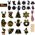 DIYASY Christmas Scratch Art Paper,48 Pcs Crafts Kits Magic Rainbow Scratch Cards for Xmas Tree Ornaments and Kids Birthday Decoration