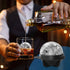 Round Ice Cube Mold Set of 4 Individual 2.5 Inch Tight Sealing, Leak Proof Silicone Big Sphere Ice Ball Makers for Whiskey, Scotch and Bourbon