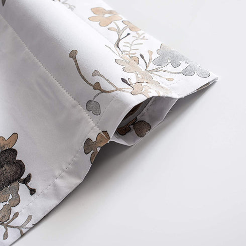 DriftAway Watercolor Floral Botanical Lined Thermal Insulated Window Curtain Valance Rod Pocket 52 Inch by 14 Inch Plus 2 Inch Header Beige 1 Pack