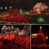 Joomer Red Solar String Lights, 105ft 300 LED 8 Modes Outdoor String Lights Waterproof Fairy Tree Lights for Garden, Patio, Fence, Balcony, Outdoors