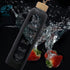 Water Bottles with Times to Drink, 32oz Water Bottle with Time Marker, Glass Water Bottles with Silicone Sleeve, Leak Proof Water Drinking Bottle - BPA Free, Bamboo Lid, for Fitness and Outdoor Sports