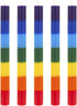 Mega Candles 5 pcs Unscented Multi Color Chakra Straight Taper Candle, Hand Poured Premium Wax Candles 10 Inch x 1 Inch, 100% Cotton Wick, Promotes Positive Energy, Meditation & Relaxation