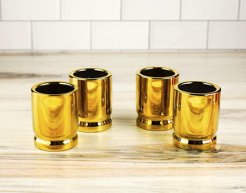 50 Caliber Bullet Shot Glasses Set - Set of 4 - Each holds 2 Ounces - Tactical Bullet Casings Shot Glasses by The Wine Savant