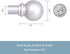 Kenney Chelsea 5/8" Standard Decorative Window Curtain Rod, 28-48", Silver, 2 Pack