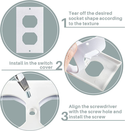 Wall Plate Insulation Gasket Outlet Insulation Gasket Light Switch Insulation Electrical Outlet Covers Draft Stopper Foam Gaskets Electric Outlet Insulators (White,100 Pieces)