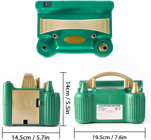 LAttLiv Balloon Pump, 110V 600W Electric Balloon Pump, Electric Balloon Inflator, Balloon Pump Electric, Portable Balloon Inflator, Dual Nozzle Balloon Air Pump, Air Pump for Balloon Garland