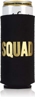 Bachelorette Party Decorations Slim Can Coolers - Bridal Party (Black Squad, 10)