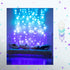 Curtain Lights for Bedroom Wall Light Up Curtains Led String Lights Turquoise Teal Blue Lavender Lilac Purple Twinkle Hanging Fairy Lights Unicorn Mermaid Kawaii Sanrio Teen Room Decor for Girls