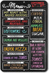 Honey Dew Gifts Chalkboard Style Menu Board 12 inch by 18 inch Tin Sign Durable and Easy Hanging on Wall