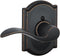 Schlage F170 ACC 716 CAM LH Left Handed Accent Door Lever with Camelot Trim, One Sided Non-Turning Dummy Door Handle, Aged Bronze