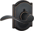 Schlage F170 ACC 716 CAM LH Left Handed Accent Door Lever with Camelot Trim, One Sided Non-Turning Dummy Door Handle, Aged Bronze
