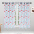 QIYI Pink Flamingos Flock Blackout Curtain Panels, 2 Panel Sets Summer Aqua Blue Green Leaf Thermal Insulated Treatments Curtains, Home D©cor Window Drapes for Living Room Girls Bedroom, 52 x 84 Inch