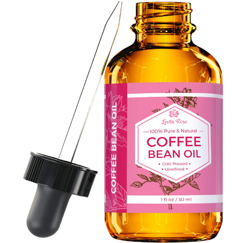 Leven Rose Coffee Bean Oil, 100 % Natural Pure Cold Pressed Unrefined Coffee Bean Oil 1 oz