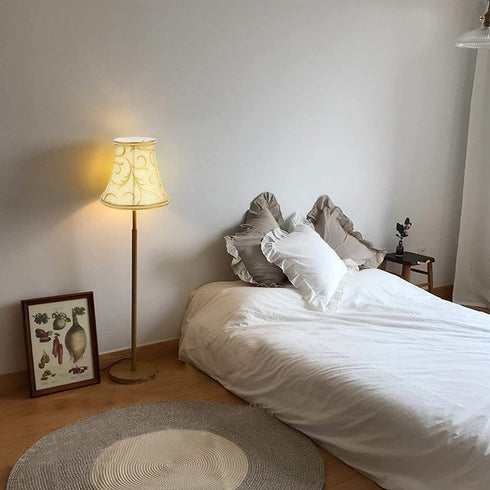 IMIKEYA Small Barrel Lamp Shade DIY Handmade Royal European Style Fabric Lamp Cover Shade Retro Floor Chandelier Light Shade Replacement for Home Shop