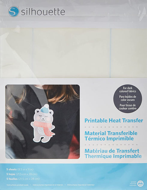 Silhouette Heat-Print-DK Printable Heat Transfer Material for Dark Fabrics